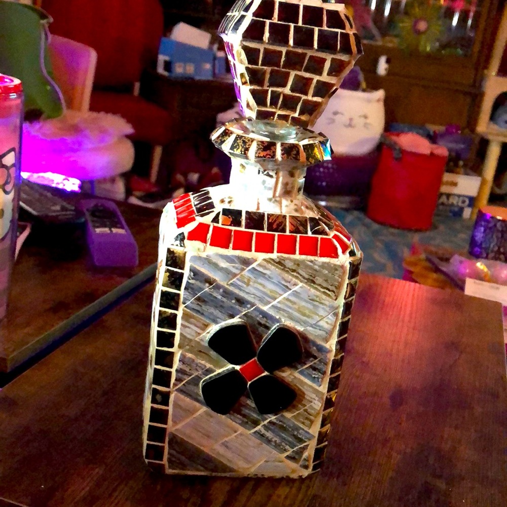 Vintage Mosaic Decanter